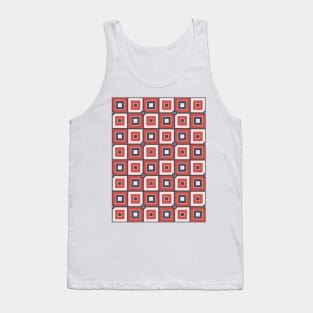 Black and Red Checkered Pattern Tank Top